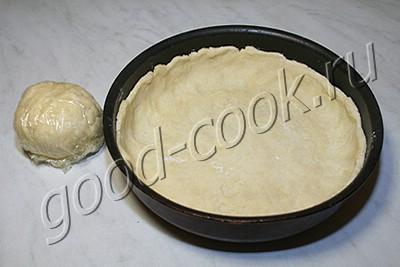 пирог из песочного теста с курицей и картофелем