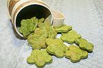 зеленое укропно-чесночное печенье