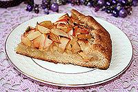 постный открытый пирог с яблоками