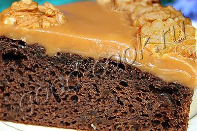 шоколадный пирог с карамелью из конфет "Коровка"