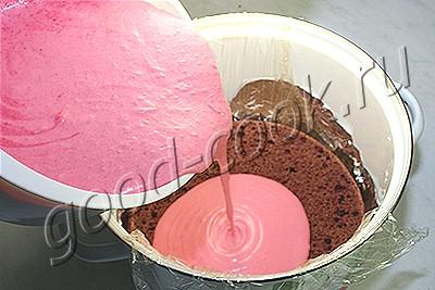 шоколадно-вишнёвый торт "Розовая заря"