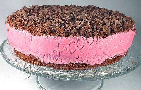 шоколадно-вишнёвый торт "Розовая заря"