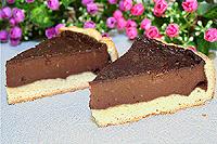 песочный пирог с шоколадной начинкой