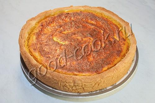 песочный пирог с начинкой из кураги
