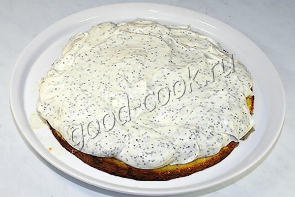 лимонный торт с маковым кремом "Александра"