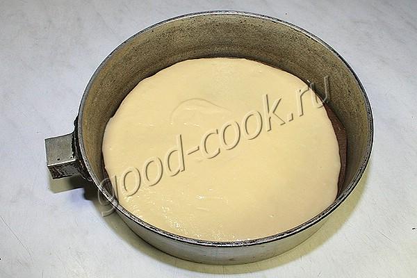 полосатый пирог со сгущенкой