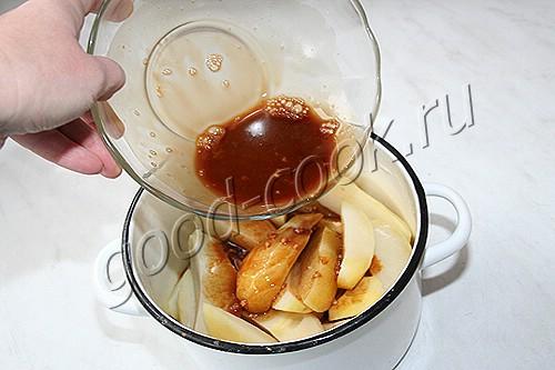 картофель, запечённый в соусе "Адобо"