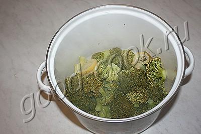 брокколи в сливочно-грибном соусе