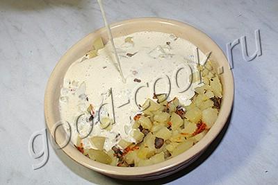 картофельная запеканка под сырным соусом
