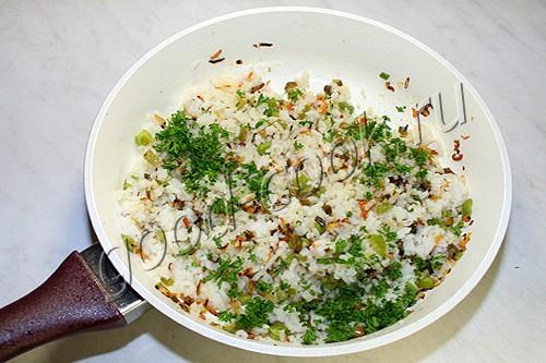 пикантный рис с овощами