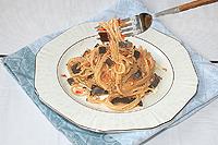спагетти с баклажанами