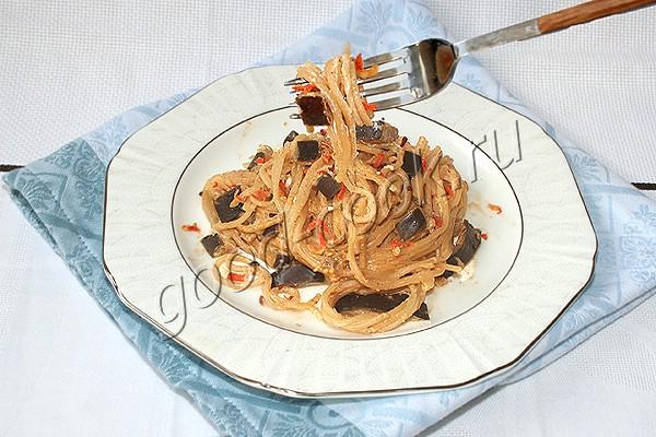 спагетти с баклажанами