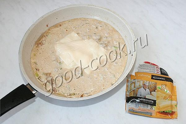 гречка с кабачками в сливочно-сырном соусе