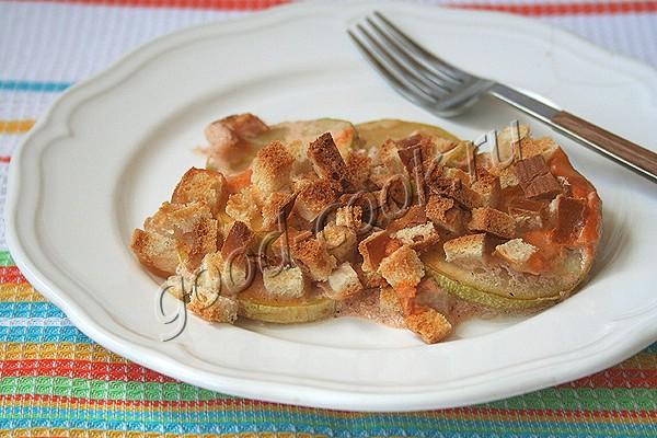 кабачки, запечённые со сметаной и сыром