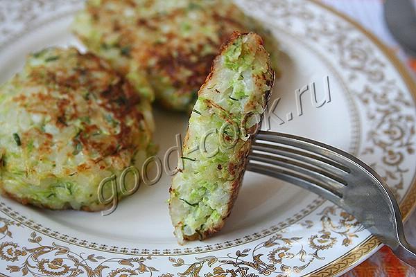 кабачковые котлеты с рисом