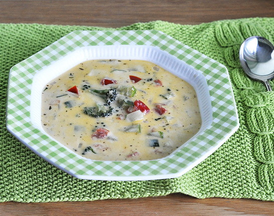 Сливочный суп с овощами