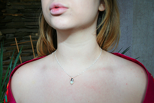 двухярусное ожерелье - цепочка и колье с бабочкой (№ N-004)